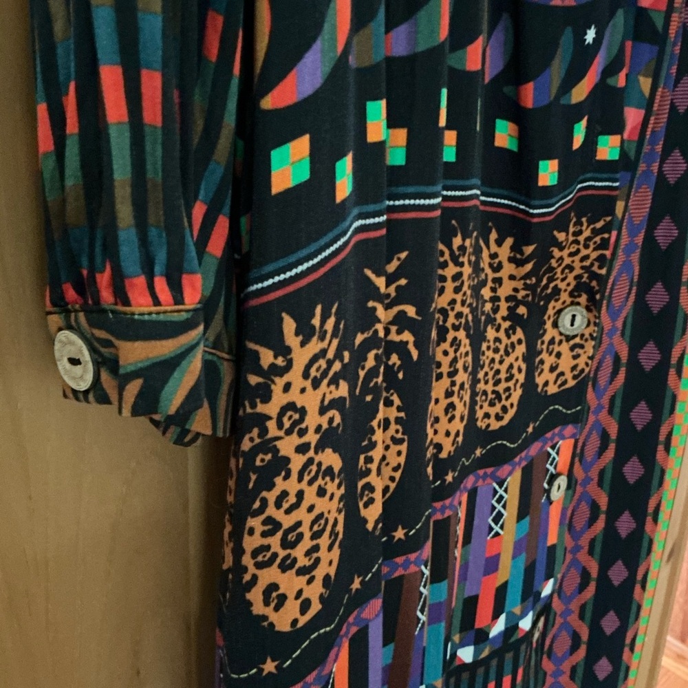 Farm Rio Maxi Multicolor Patterned Dress Large - Picture 4 of 5